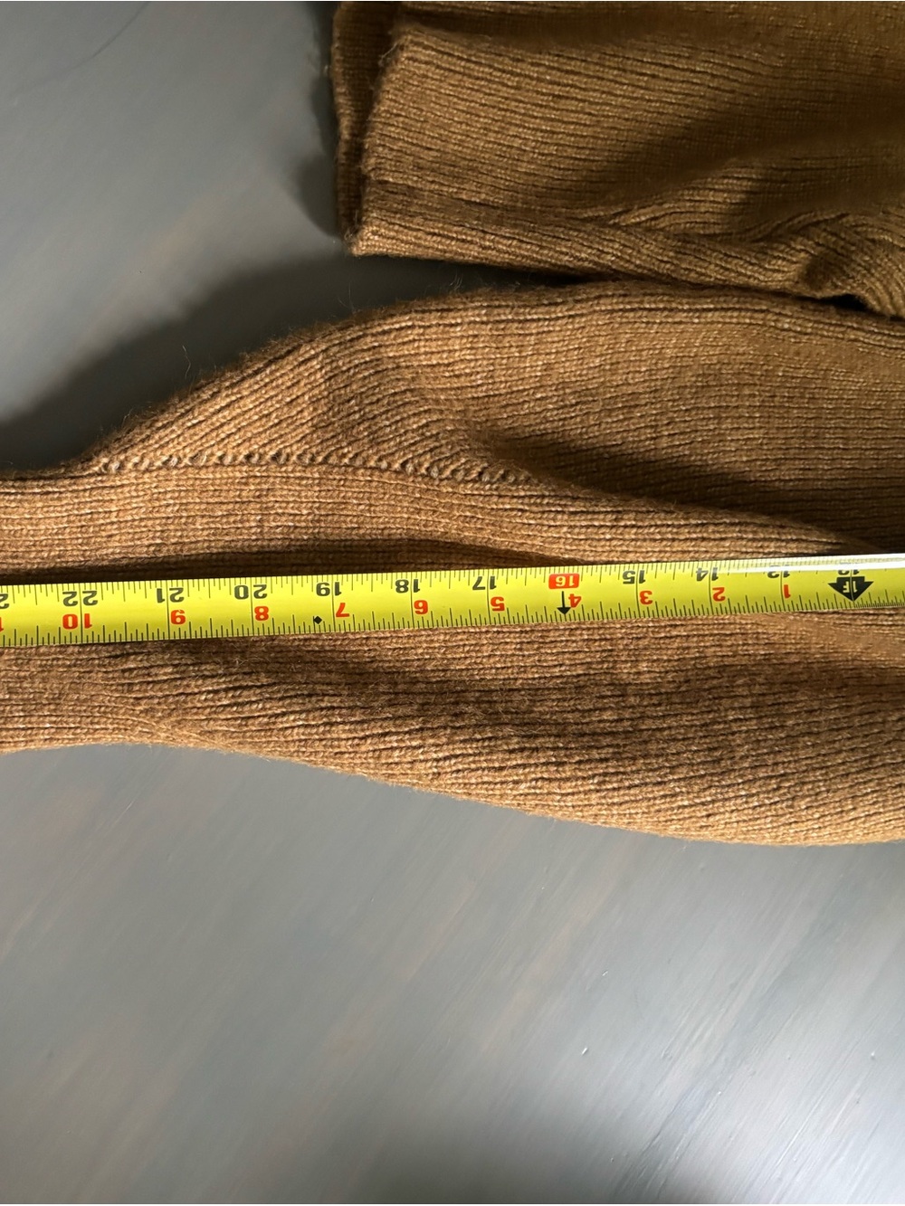 Zara Mustard Knit Sweater with Cream Floral Ruffle Collar - Picture 3 of 6